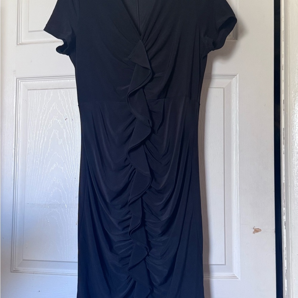 Tommy Hilfiger Blue Ruched Wrap Midi Dress